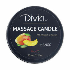 Акція на Свічка масажна Divia Massage Candle 04 Манго, 30 мл від Eva