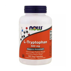 Акція на Дієтична добавка в капсулах NOW Foods L-Tryptophan L-Триптофан 500 мг, 120 шт від Eva