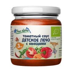 Акція на Дитячий томатний соус Fleur Alpine Organic Лечо з овочами, від 3 років, 95 г від Eva