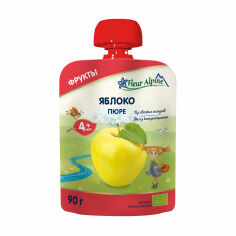 Акція на Дитяче фруктове пюре Fleur Alpine Organic Яблуко, від 4 місяців, 90 г від Eva