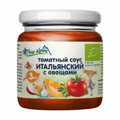 Акція на Дитячий томатний соус Fleur Alpine Organic Італійський з овочами, від 3 років, 95 г від Eva