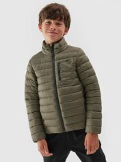 Акция на Дитяча демісезонна стьобана куртка для хлопчика 4F 4FJAW23TDJAM220-44S 134 см от Rozetka