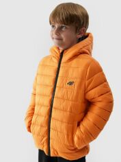 Акция на Дитяча демісезонна куртка для хлопчика 4F 4FJAW23TDJAM273-70S 134 см Помаранчева от Rozetka