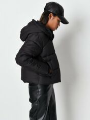 Акция на Куртка демісезонна коротка з капюшоном жіноча Missguided ZO1448243 32 Чорна от Rozetka