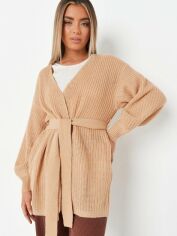 Акція на Кардиган в'язаний жіночий Missguided WXZ9223619 34-36 Бежевий від Rozetka