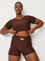 Акція на Спортивна футболка для бігу жіноча Missguided MS110209 46 Коричнева від Rozetka