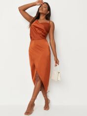 Акція на Сукня міді літня жіноча Missguided DD924008 42 Коричнева від Rozetka