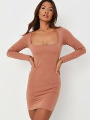Акція на Сукня-футболка коротка жіноча Missguided DE934938 36 Коричнева від Rozetka
