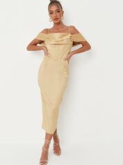 Акція на Сукня міді літня жіноча Missguided CL115266 38 Гірчична від Rozetka