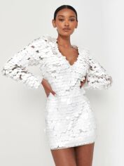 Акція на Сукня-футболка вечірня коротка осіння жіноча Missguided D1004771 36 Біла від Rozetka