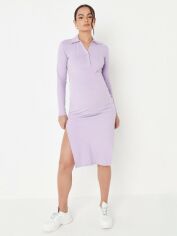 Акция на Сукня-сорочка для вагітних міді осіннє жіноче Missguided MX104281 36 Бузкове от Rozetka
