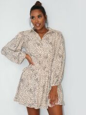 Акція на Сукня-сорочка коротка літня жіноча Missguided DD925755 36 Бежева від Rozetka