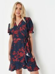 Акція на Сукня на запах коротка літня жіноча Missguided D1004826 40 Синя від Rozetka