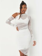 Акція на Сукня вечірня коротка літня жіноча Missguided CL115830 32 Біла від Rozetka