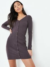 Акція на Сукня-футболка коротка осіння жіноча Missguided D1002376 32 Коричнева від Rozetka
