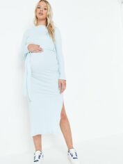 Акция на Плаття-футболка для вагітних міді осіннє жіноче Missguided MX104257 42 Блакитне от Rozetka