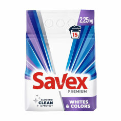 Акція на Пральний порошок Savex Premium Whites & Colors, 15 циклів прання, 2.25 кг від Eva