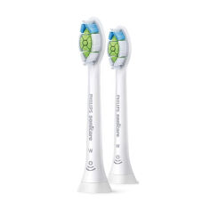 Акція на Змінні насадки для електричної зубної щітки Philips Sonicare W Optimal White HX6062/10 білі, 2 шт від Eva