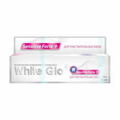 Акція на Екстрасильна відбілювальна зубна паста White Glo Sensitive Forte+ для чутливих зубів, 24 г від Eva