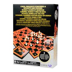 Акція на Набір із трьох настільних ігор Spin Master Шахи шашки і хрестики-нулики (SM98377/6033146) від Будинок іграшок
