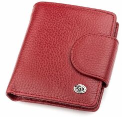 Акція на Гаманець жіночий шкіряний для карток ST Leather Accessories 18499 Червоний від Rozetka