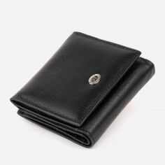 Акция на Жіночий гаманець шкіряний ST Leather Accessories 19256 Чорний от Rozetka