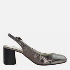 Акция на Жіночі туфлі зі шкіри Classic Style R8562 37 24 см Срібло от Rozetka