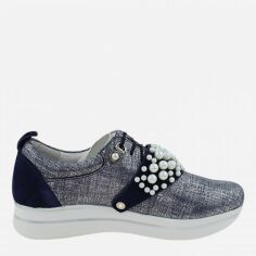 Акция на Жіночі туфлі Classic Style R92106 37 23.5 см Синій/Сріблястий от Rozetka