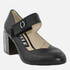 Акція на Жіночі туфлі Мері Джейн зі шкіри Classic Style R6057 37 23.5 см Чорні від Rozetka