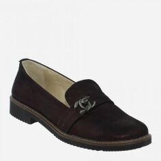 Акція на Жіночі лофери зі шкіри Classic Style R123 37 23.5 см Фіолетові від Rozetka