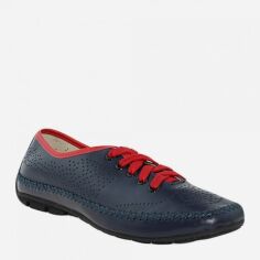 Акція на Жіночі туфлі зі шкіри Classic Style RR801 38 (24.5 см) Сині від Rozetka