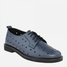 Акция на Жіночі туфлі зі шкіри Classic Style R2003-1 36 (22.5 см) Сині от Rozetka