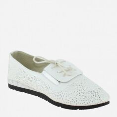 Акция на Жіночі туфлі зі шкіри Classic Style R9308 36 (23 см) Білі от Rozetka