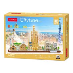 Акція на Конструктор 3D Cubic Fun City line Barcelona (MC256h) від Будинок іграшок