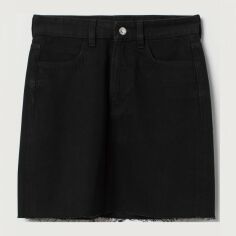 Акція на Спідниця джинсова міні літня жіноча H&M 0688105 32P Чорна від Rozetka