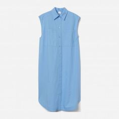 Акція на Сукня-сорочка міді літня жіноча H&M 0997850 XL Синя від Rozetka