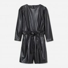 Акція на Комбінезон зі штучної шкіри жіночий H&M 0917148 32 Чорний від Rozetka