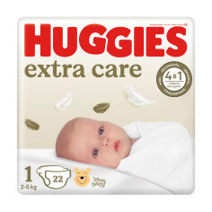 Акція на Підгузки Huggies Extra Care Mega розмір 1 (2-5 кг), 22 шт від Eva