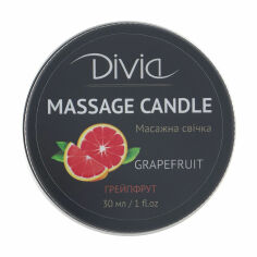 Акция на Свічка масажна Divia Massage Candle 05 Грейпфрут, 30 мл от Eva