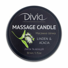 Акція на Свічка масажна Divia Massage Candle 07 Липа та акація, 30 мл від Eva