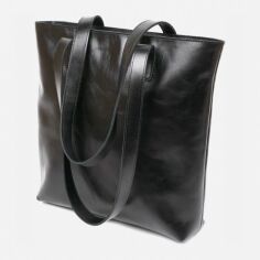 Акція на Жіноча сумка шкіряна Shvigel leather-16365 Чорна від Rozetka