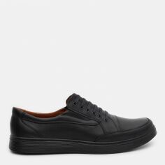 Акция на Чоловічі туфлі Prime Shoes 546 Black Leather 12-546-30119 41 27 см Чорні от Rozetka