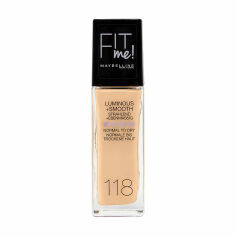 Акція на Тональна основа для обличчя Maybelline New York Fit Me! Luminous & Smooth Liquid Foundation 118 Light Beige, 30 мл від Eva