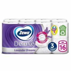 Акция на Туалетная бумага Zewa Deluxe Лаванда белая 16 шт от MOYO
