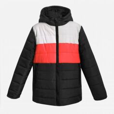 Акція на Дитяча демісезонна куртка для хлопчика Одягайко 22868 134 см Чорна з червоним принтом від Rozetka