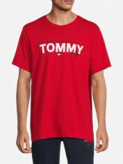 Акція на Футболка бавовняна довга чоловіча Tommy Hilfiger 828851162 M Червона від Rozetka