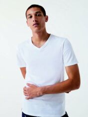 Акція на Набір футболок бавовняних довгих чоловічих Lacoste 428430453 S 3 шт Білий від Rozetka