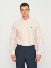 Акція на Сорочка бавовняна чоловіча Burberry 11179.2 S (44) Помаранчева смуга від Rozetka