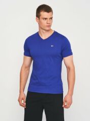 Акція на Футболка бавовняна довга чоловіча Tommy Hilfiger 10274.50 S Фіолетова від Rozetka