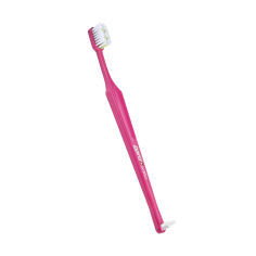 Акция на Ортодонтична зубна щітка Paro Swiss з монопучковою насадкою, м'яка, рожева от Eva